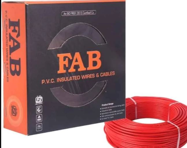 FAB 2.5mm Red House Wire Lenth 91m