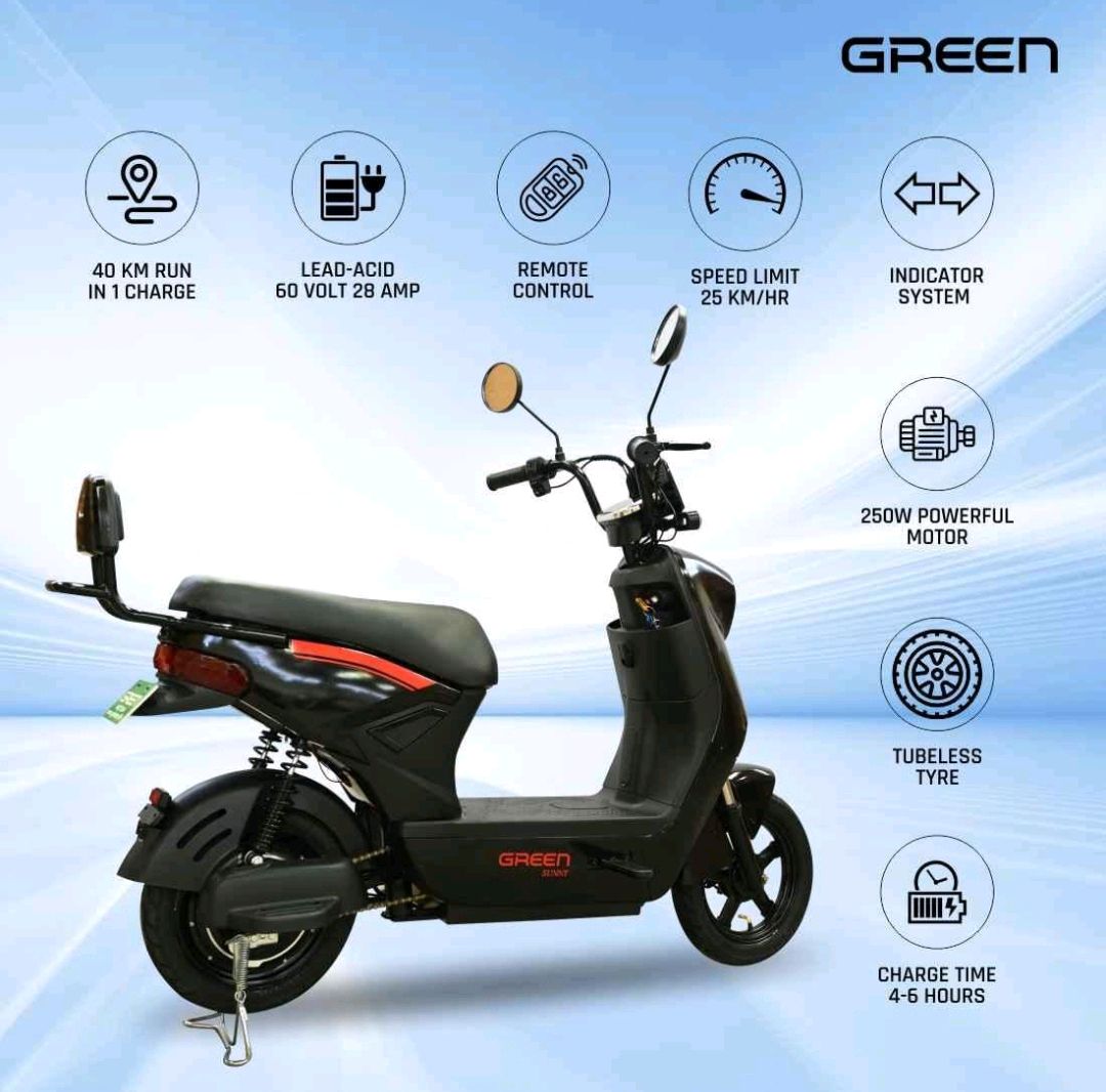 New Green Sunny Electric Scooter Black 
